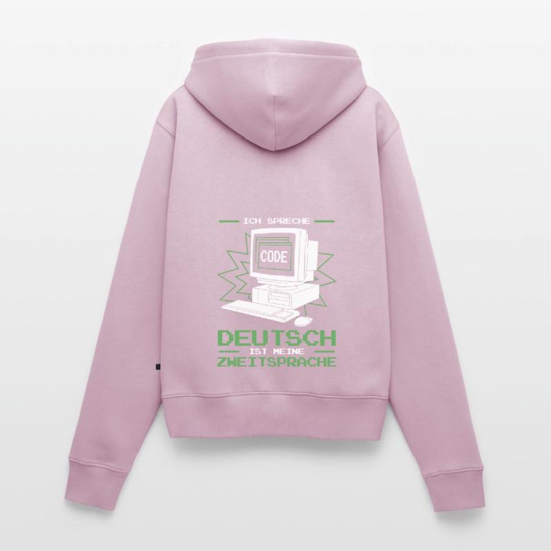 Entwickler Coder Programmierer Lustig Frauen Premium Bio Zip Hoodie