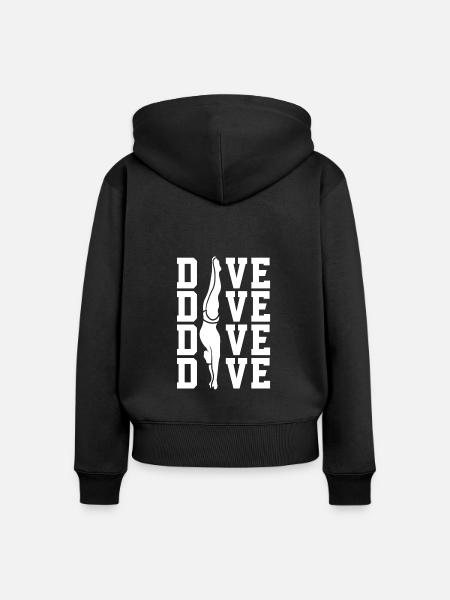 Turmspringen Turmspringer Tauchen - Frauen Premium Bio Zip Hoodie - Schwarz