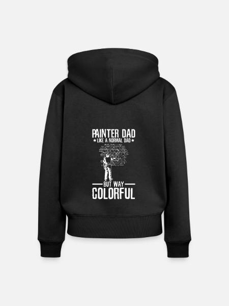 Maler Lackierer Vati - Frauen Premium Bio Zip Hoodie - Schwarz