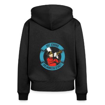 Fan marching band trumpet - Women's Premium Organic Zip Hoodie - black - Back - Julia (174cm)