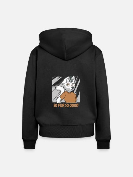 Furry Fandom Fursuits Witzig - Frauen Premium Bio Zip Hoodie - Schwarz