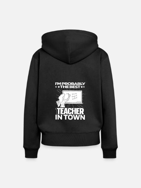 Lehrer Pädagoge - Frauen Premium Bio Zip Hoodie - Schwarz
