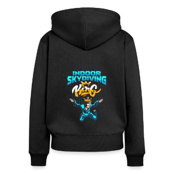 Indoor Skydiving King - Sweat à capuche zippé Premium bio Femme - noir - Dos - Julia (174cm)