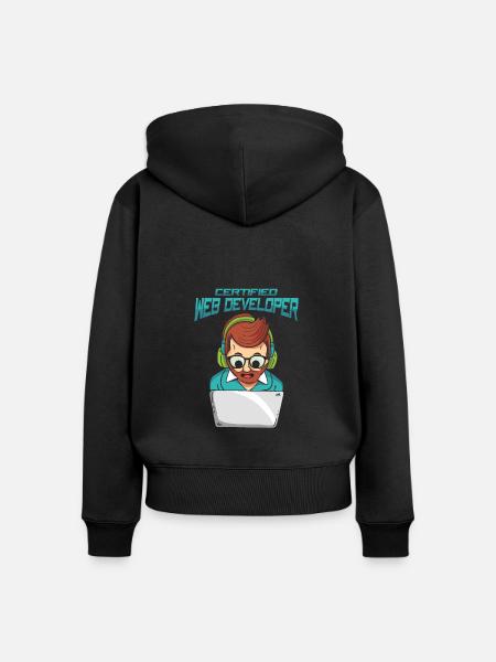Web Entwickler Webdeveloper Zertifiziert - Frauen Premium Bio Zip Hoodie - Schwarz