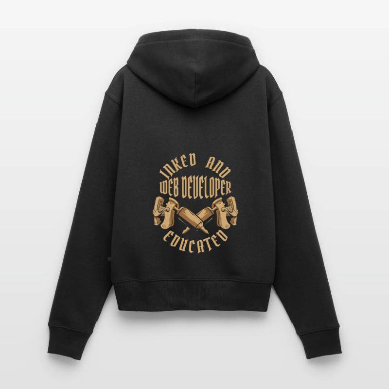 Web Developer Webdeveloper Tattoo Women's Premium Organic Zip Hoodie