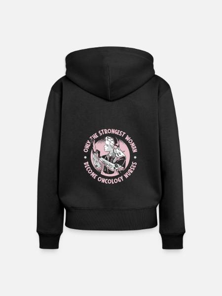 Krankenschwester Onkologische Krankenschwester - Frauen Premium Bio Zip Hoodie - Schwarz