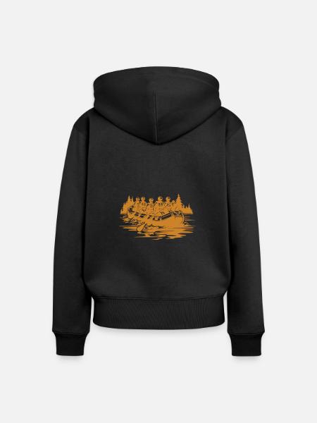 Rafting - Frauen Premium Bio Zip Hoodie - Schwarz
