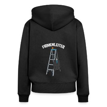 Führungskraft Vorgesetzter Firmenleiter - Frauen Premium Bio Zip Hoodie - Schwarz - Hinten - Julia (174cm)