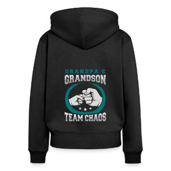 Grandpa Grandpa Grandpa Grandpa Grandpa Grandpa - Women's Premium Organic Zip Hoodie - black - Back - Julia (174cm)