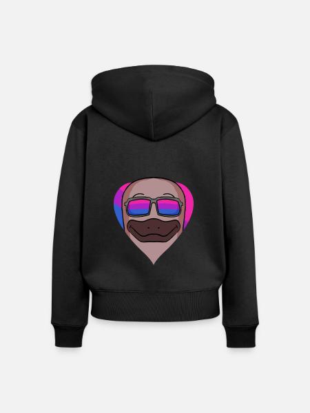 Bisexuell Schnabeltier Geschenk - Frauen Premium Bio Zip Hoodie - Schwarz