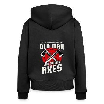 Axe ThrowIng Axe Double Axe Thrower - Women's Premium Organic Zip Hoodie - black - Back - Julia (174cm)