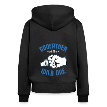 Patenonkel Onkel Pate Taufpate Patenonkel - Frauen Premium Bio Zip Hoodie - Schwarz - Hinten - Julia (174cm)