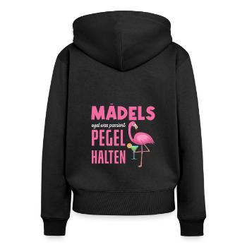 Junggesellenabschied Hochzeit Braut Trauzeugin - Frauen Premium Bio Zip Hoodie - Schwarz - Hinten - Julia (174cm)