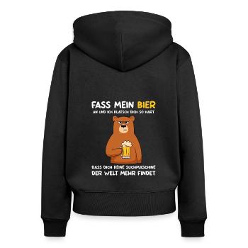 Biertrinker Bierbrauer Mallorca Urlaub Bier - Frauen Premium Bio Zip Hoodie - Schwarz - Hinten - Julia (174cm)