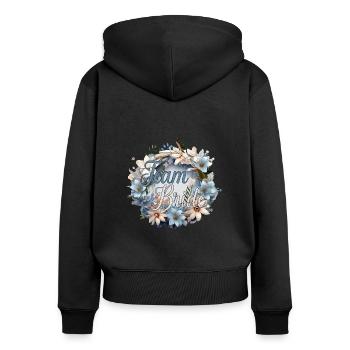 Enterrement de vie de garçon T-shirt femme Team Bride Enterrement de vie de garçon - Sweat à capuche zippé Premium bio Femme - noir - Dos - Julia (174cm)