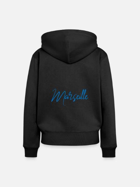 Marseille Frankreich - Frauen Premium Bio Zip Hoodie - Schwarz