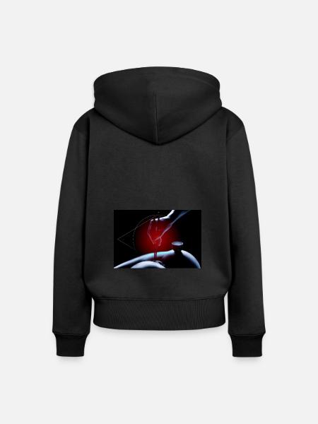 Flood Porno - Funkographer - Frauen Premium Bio Zip Hoodie - Schwarz