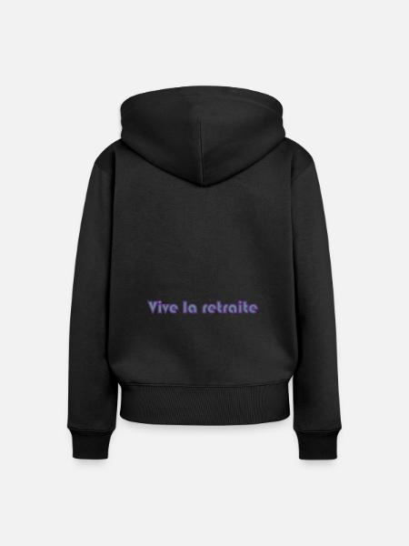 RUHESTAND. RUHESTAND. PENSIONIERT. RUHESTAND - Frauen Premium Bio Zip Hoodie - Schwarz