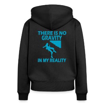 escalade - Sweat à capuche zippé Premium bio Femme - noir - Dos - Julia (174cm)