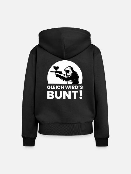 Paintball Airsoft - Frauen Premium Bio Zip Hoodie - Schwarz