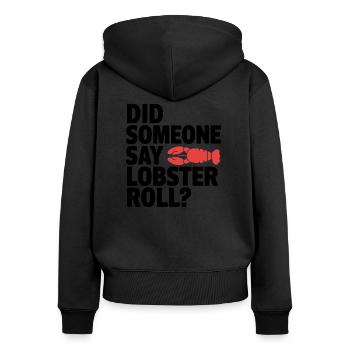 La nourriture rencontre le style - Sweat à capuche zippé Premium bio Femme - noir - Dos - Julia (174cm)