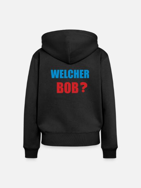 welcher bob - Frauen Premium Bio Zip Hoodie - Schwarz