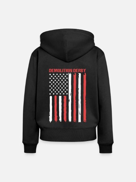 Abriss Derby - Frauen Premium Bio Zip Hoodie - Schwarz