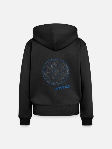 Bayern Kreis - Frauen Premium Bio Zip Hoodie - Schwarz