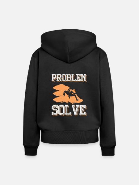 Bouldering bouldern - Frauen Premium Bio Zip Hoodie - Schwarz