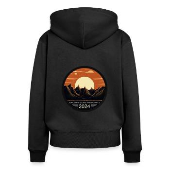 Celestial Dance 2024: America's Solar Spectacle - Women's Premium Organic Zip Hoodie - black - Back - Julia (174cm)