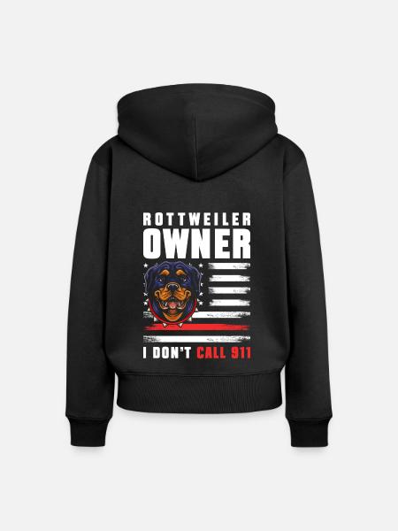 Kampfhund - Frauen Premium Bio Zip Hoodie - Schwarz