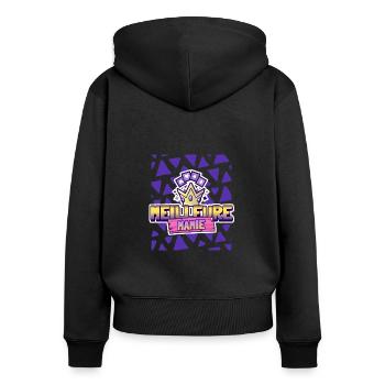 Meilleure mamie. - Sweat à capuche zippé Premium bio Femme - noir - Dos - Julia (174cm)