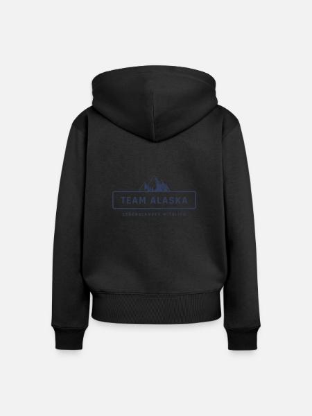 Team Alaska - Frauen Premium Bio Zip Hoodie - Schwarz