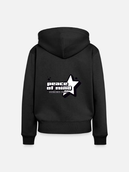 Peace of Mind - Frauen Premium Bio Zip Hoodie - Schwarz