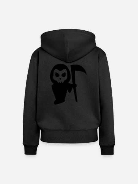 Sensenmann - Frauen Premium Bio Zip Hoodie - Schwarz