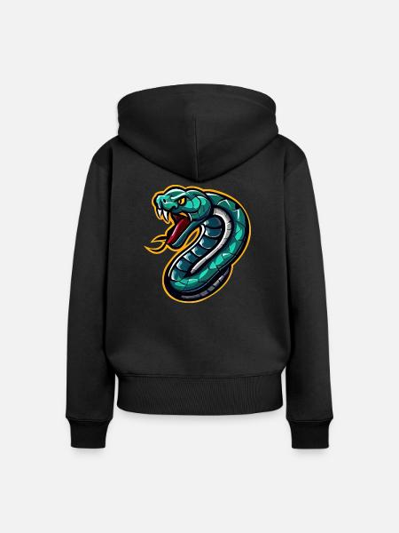 Schlange 2 - Frauen Premium Bio Zip Hoodie - Schwarz