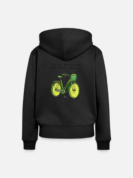 Wahre Freiheit - Frauen Premium Bio Zip Hoodie - Schwarz