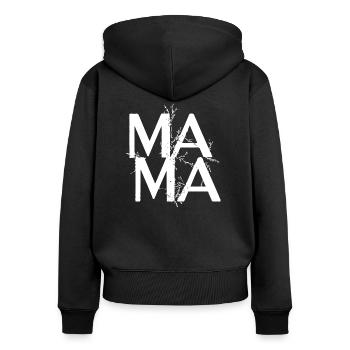 Mama Mother's Day Birthday Gift Idea - Women's Premium Organic Zip Hoodie - black - Back - Julia (174cm)