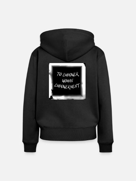 Frauen Bewegung - Frauen Premium Bio Zip Hoodie - Schwarz