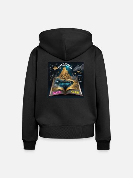 Goldene Soar Mountain Edition - Frauen Premium Bio Zip Hoodie - Schwarz
