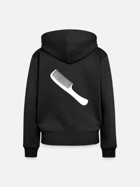 Kamm - Frauen Premium Bio Zip Hoodie - Schwarz