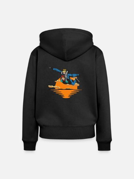 Tandemsprung Fallschirmspringen Fallschirmspringer - Frauen Premium Bio Zip Hoodie - Schwarz