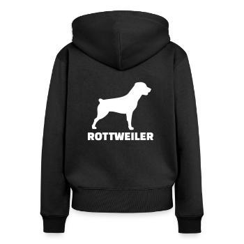 Rottweiler - Sweat à capuche zippé Premium bio Femme - noir - Dos - Julia (174cm)