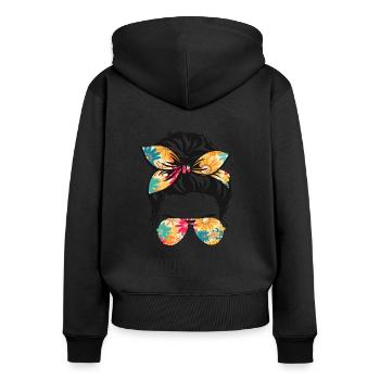 Abireise 2024 Abifahrt Abitour Abitur Klassenreise - Frauen Premium Bio Zip Hoodie - Schwarz - Hinten - Julia (174cm)