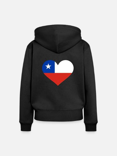 Chile - Frauen Premium Bio Zip Hoodie - Schwarz