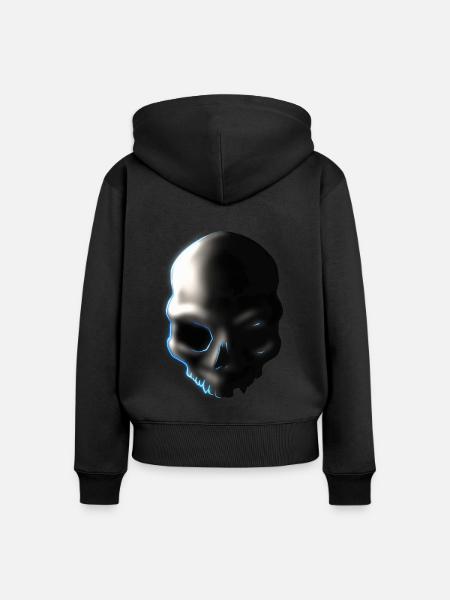 Schädel | Schädel - Frauen Premium Bio Zip Hoodie - Schwarz