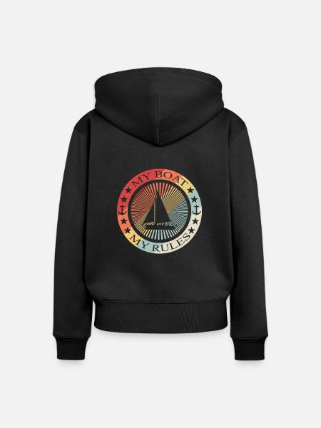 Segeln Sailing - Frauen Premium Bio Zip Hoodie - Schwarz