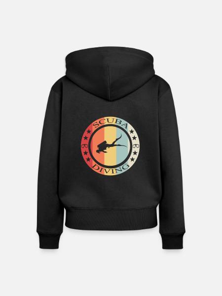 Tauchen, Scuba Diving - Frauen Premium Bio Zip Hoodie - Schwarz