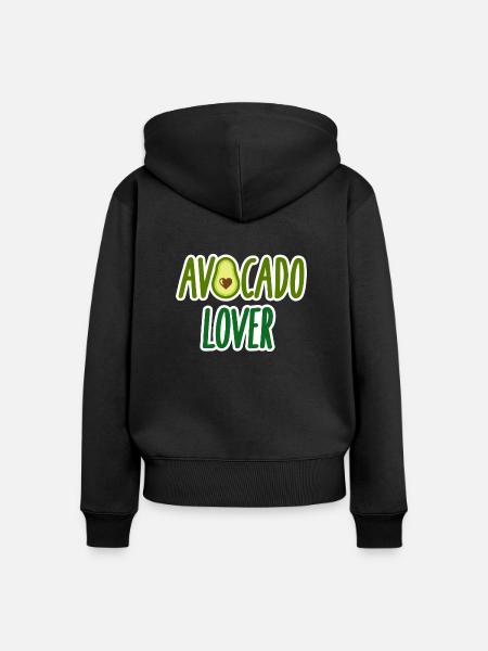 Avocado - Frauen Premium Bio Zip Hoodie - Schwarz