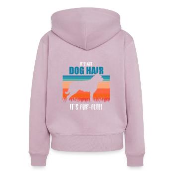 Berger de Picardie - Berger Picard - Frauen Premium Bio Zip Hoodie - Altrosa - Hinten - Julia (174cm)